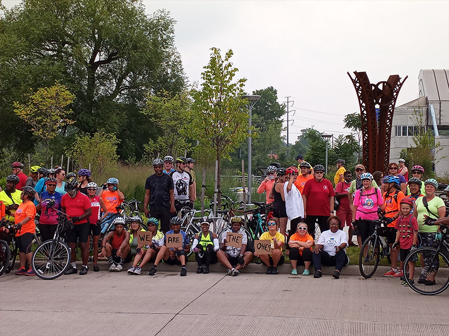 This image showcases the 2021 Roll Along the River Bike Ride